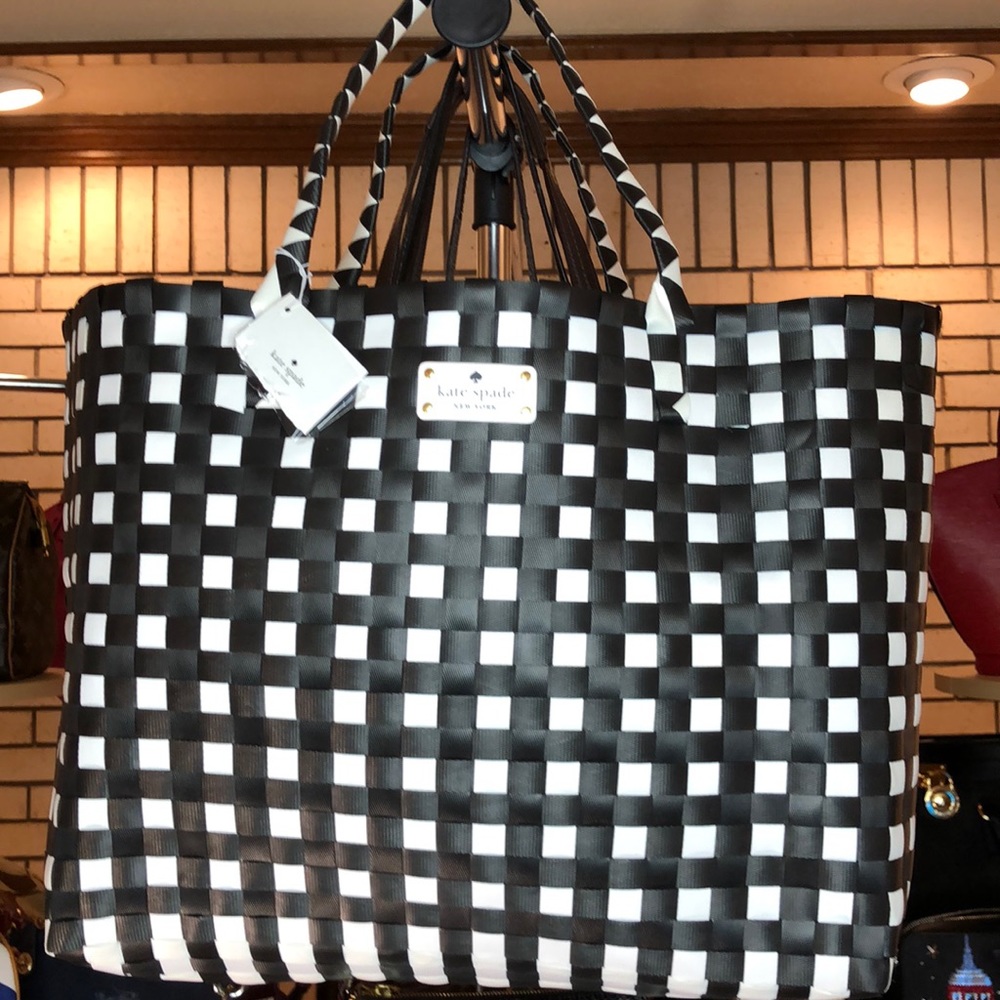 KATE SPADE HUGE BLACK/WHITE TOTE